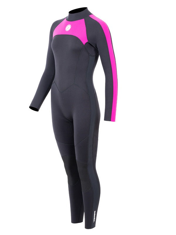 Two Bare Feet Flare 2.5mm Womens Superstretch Full Length Wetsuit (Raspberry)
