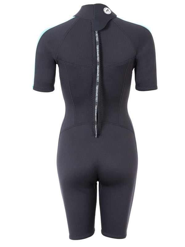 Two Bare Feet Flare 2.5mm Womens Superstretch Shorty Wetsuit (Mint)