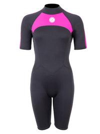 Two Bare Feet Flare 2.5mm Womens Superstretch Shorty Wetsuit (Raspberry)