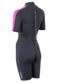 Two Bare Feet Flare 2.5mm Womens Superstretch Shorty Wetsuit (Raspberry)