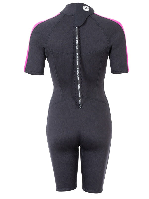 Two Bare Feet Flare 2.5mm Womens Superstretch Shorty Wetsuit (Raspberry)