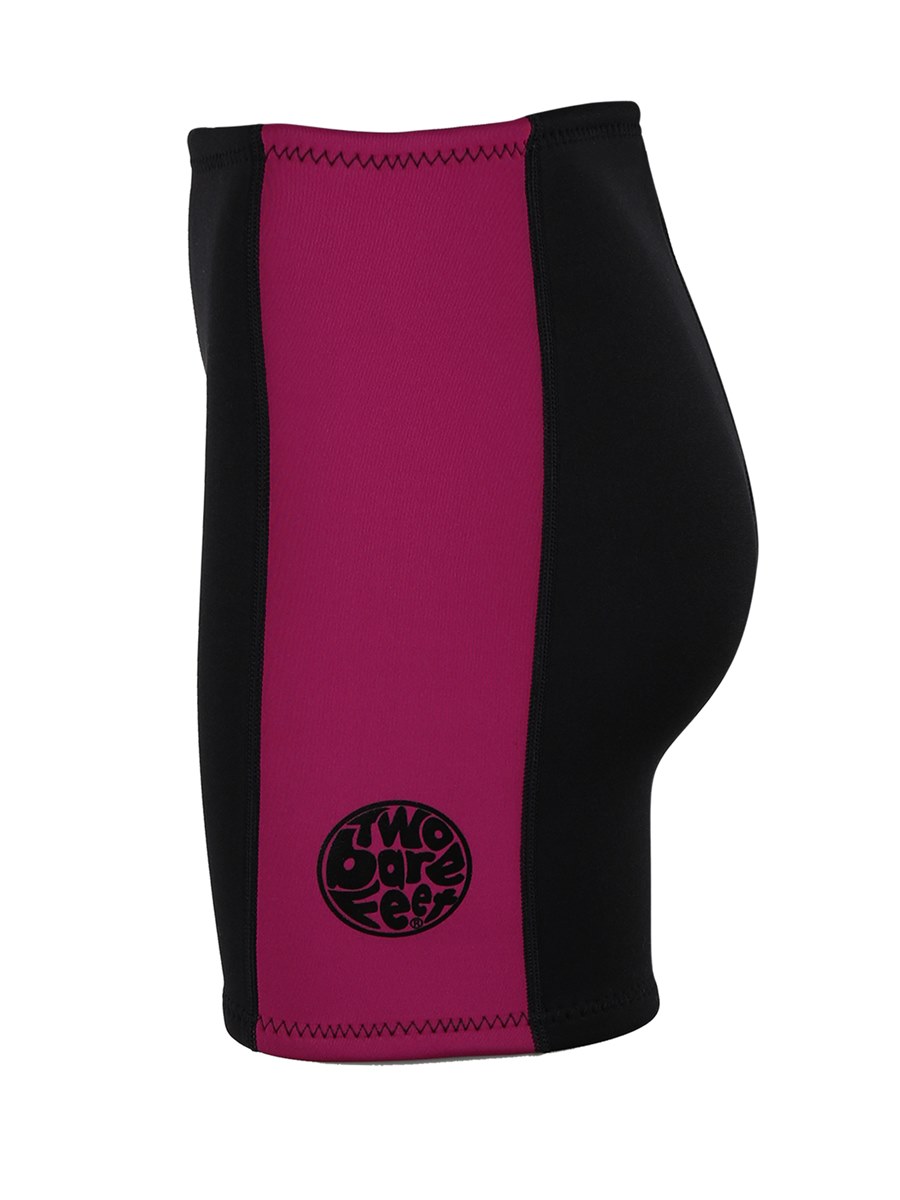 Two Bare Feet Womens Harmony 3mm Wetsuit Shorts (Black / Raspberry)