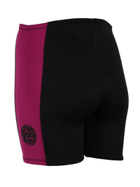 Two Bare Feet Womens Harmony 3mm Wetsuit Shorts (Black / Raspberry)
