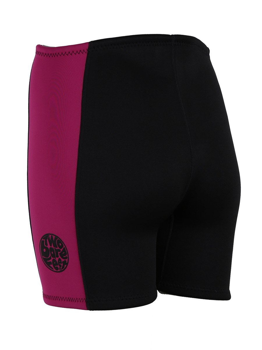 Two Bare Feet Womens Harmony 3mm Wetsuit Shorts (Black / Raspberry)