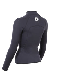 Two Bare Feet Womens Heritage 3mm Full Zip Long Sleeve Wetsuit Jacket (Black)