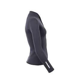 Two Bare Feet Womens Heritage 3mm Full Zip Long Sleeve Wetsuit Jacket (Black)