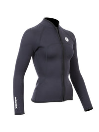 Two Bare Feet Womens Heritage 3mm Full Zip Long Sleeve Wetsuit Jacket (Black)