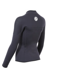 Two Bare Feet Womens Heritage 3mm Half Zip Long Sleeve Wetsuit Jacket (Black)