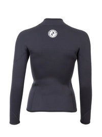 Two Bare Feet Womens Heritage 3mm Half Zip Long Sleeve Wetsuit Jacket (Black)