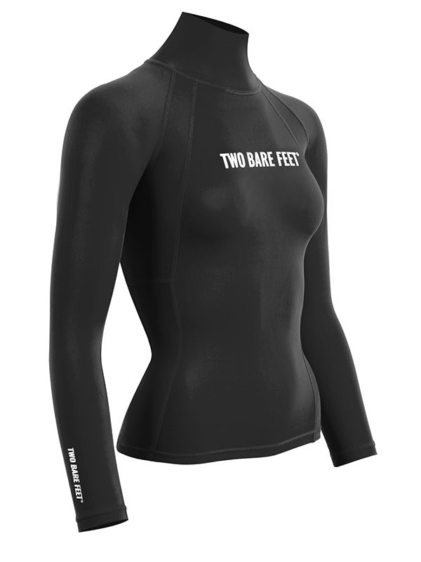 Two Bare Feet Unisex Long Sleeve Rash Vest (Black)