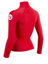 Two Bare Feet Unisex Long Sleeve Rash Vest (Red)