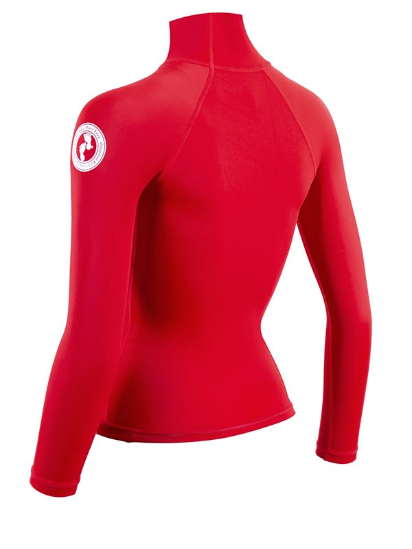 Two Bare Feet Unisex Long Sleeve Rash Vest (Red)