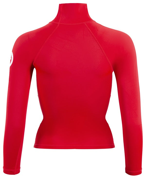 Two Bare Feet Unisex Long Sleeve Rash Vest (Red)