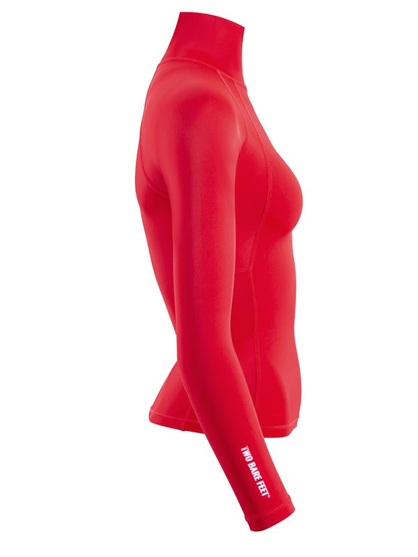 Two Bare Feet Unisex Long Sleeve Rash Vest (Red)