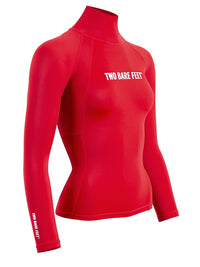 Two Bare Feet Unisex Long Sleeve Rash Vest (Red)