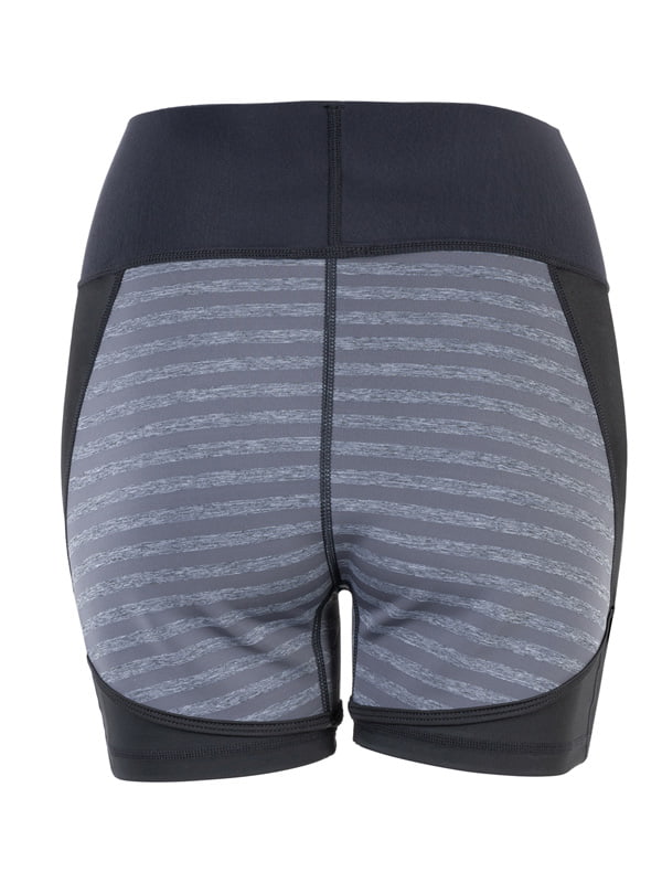 Two Bare Feet Womens Vista 2.5mm Neoprene Wetsuit Overlaid Hotpants (Black / Grey Stripe)
