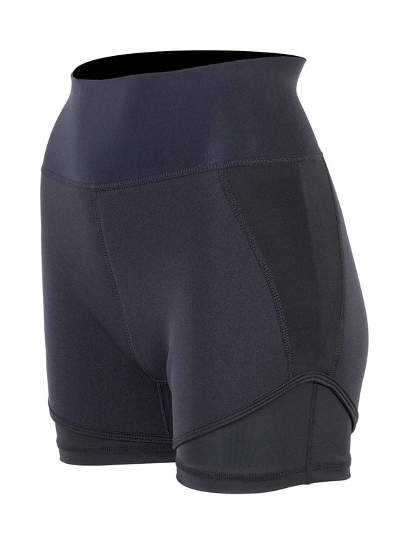 Two Bare Feet Womens Vista 2.5mm Neoprene Wetsuit Overlaid Hotpants (Black)