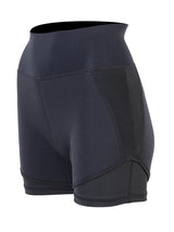 Two Bare Feet Womens Vista 2.5mm Neoprene Wetsuit Overlaid Hotpants (Black)