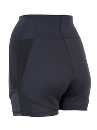 Two Bare Feet Womens Vista 2.5mm Neoprene Wetsuit Overlaid Hotpants (Black)