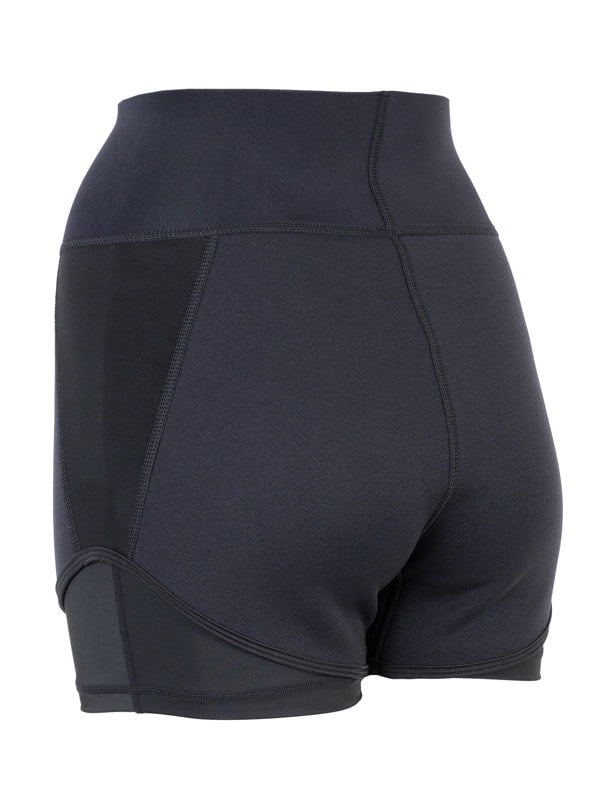 Two Bare Feet Womens Vista 2.5mm Neoprene Wetsuit Overlaid Hotpants (Black)