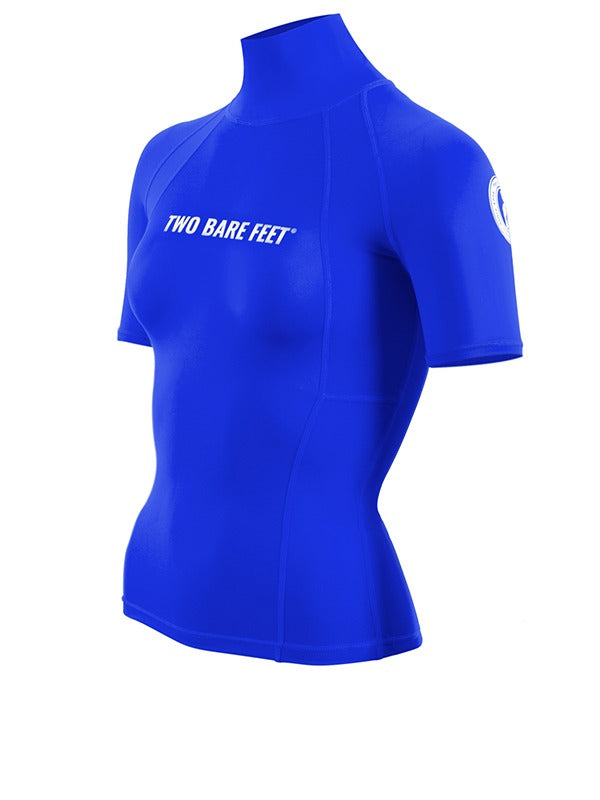 Two Bare Feet Unisex Short Sleeve Rash Vest (Blue)