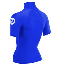 Two Bare Feet Unisex Short Sleeve Rash Vest (Blue)