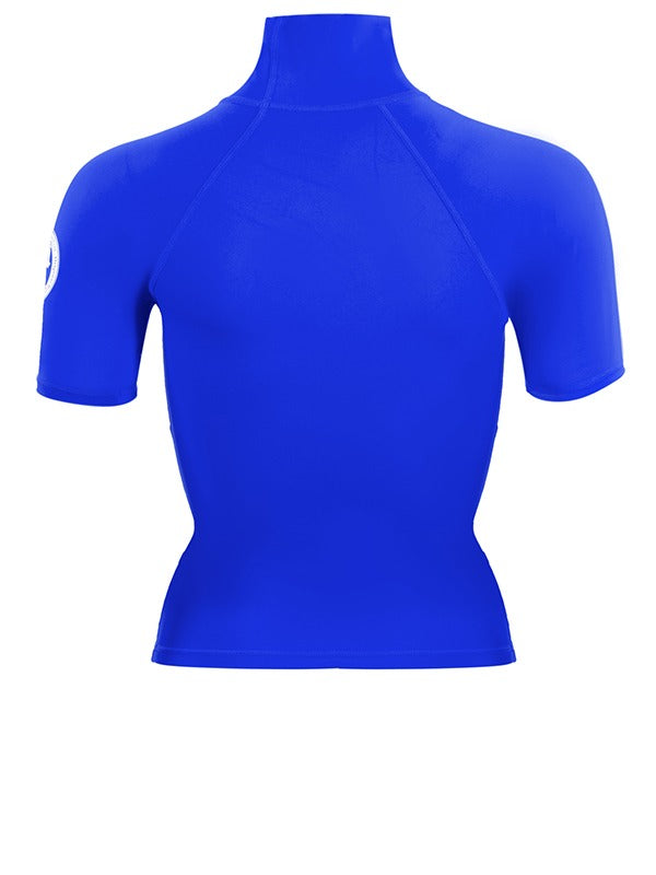 Two Bare Feet Unisex Short Sleeve Rash Vest (Blue)