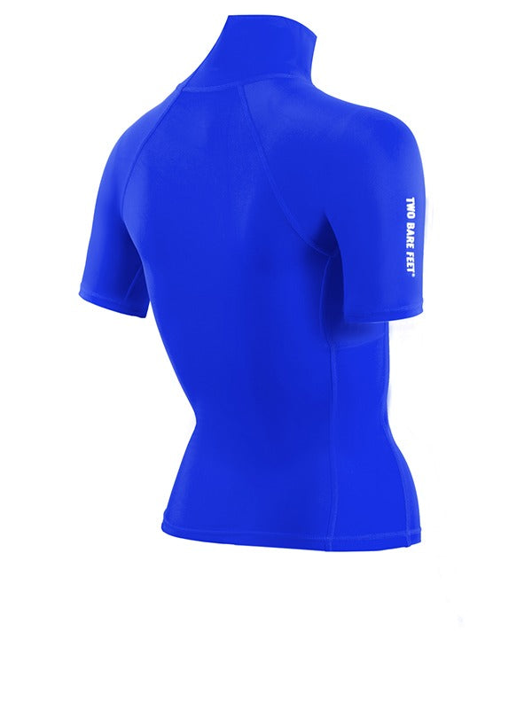 Two Bare Feet Unisex Short Sleeve Rash Vest (Blue)