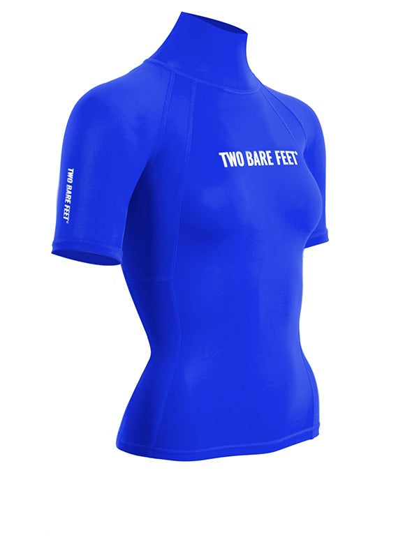 Two Bare Feet Unisex Short Sleeve Rash Vest (Blue)