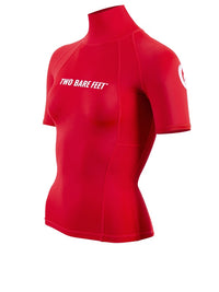 Two Bare Feet Unisex Short Sleeve Rash Vest (Red)
