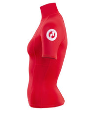 Two Bare Feet Unisex Short Sleeve Rash Vest (Red)