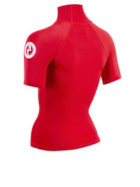 Two Bare Feet Unisex Short Sleeve Rash Vest (Red)