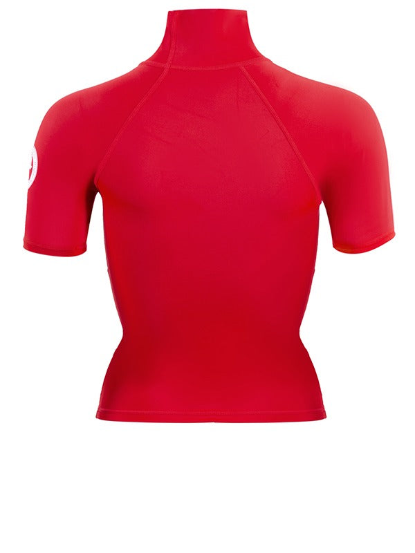 Two Bare Feet Unisex Short Sleeve Rash Vest (Red)