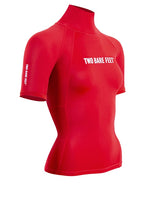 Two Bare Feet Unisex Short Sleeve Rash Vest (Red)