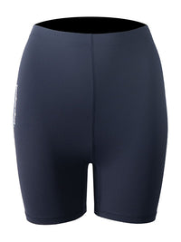 Two Bare Feet Womens Thermal Lycra Swimming Shorts (Black)