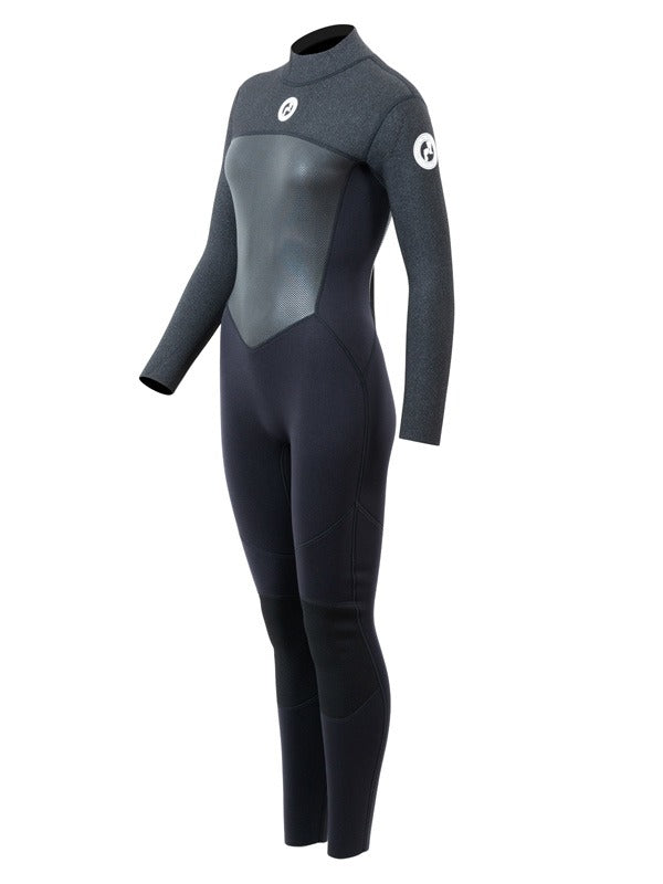 Two Bare Feet Thunderclap Pro 3/2mm Womens Wetsuit (Black/Dark Grey)
