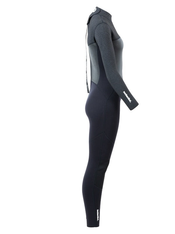 Two Bare Feet Thunderclap Pro 3/2mm Womens Wetsuit (Black/Dark Grey)