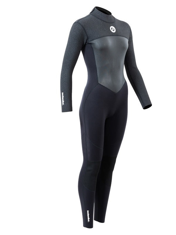 Two Bare Feet Thunderclap Pro 3/2mm Womens Wetsuit (Black/Dark Grey)