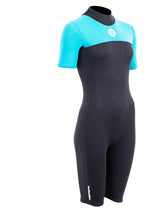 Two Bare Feet Thunderclap 2.5mm Womens Shorty Wetsuit (Aqua)