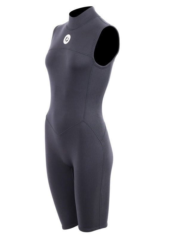 Two Bare Feet Thunderclap 2.5mm Womens Sleeveless Shorty Wetsuit (Black)