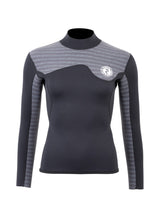 Two Bare Feet Womens Aspect Back Zip 2.5mm Wetsuit Jacket & Hotpants Set (Black/Grey Stripes)
