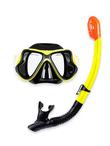 X-Dive Silicone Mask Dry Top Snorkel & F70 Fins 3pc Set (Yellow / Black)