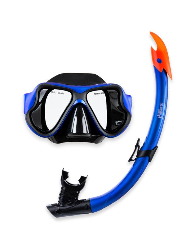 X-Dive Silicone Mask & Snorkel 2pc Set (Blue / Black)