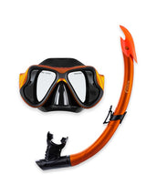 X-Dive Silicone Mask Snorkel & F70 Fins 3pc Set (Orange / Black)