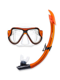 X-Dive Silicone Mask & Snorkel 2pc Set (Orange / Clear)