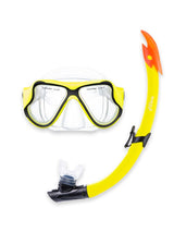 X-Dive Silicone Mask Snorkel & F70 Fins 3pc Set (Yellow / Clear)