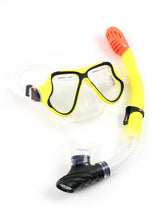 X-Dive Silicone Mask & Dry Top Snorkel 2pc Set (Yellow / Clear)