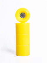 Edge Series Longboard Wheels Set of 4 70mm / 78A plus Bearings (Yellow)