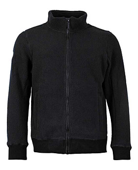 Unisex Sweater Fleece Jacket (Black)-XL