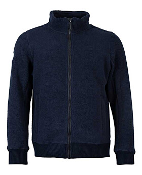 Unisex Sweater Fleece Jacket (Navy)-Small